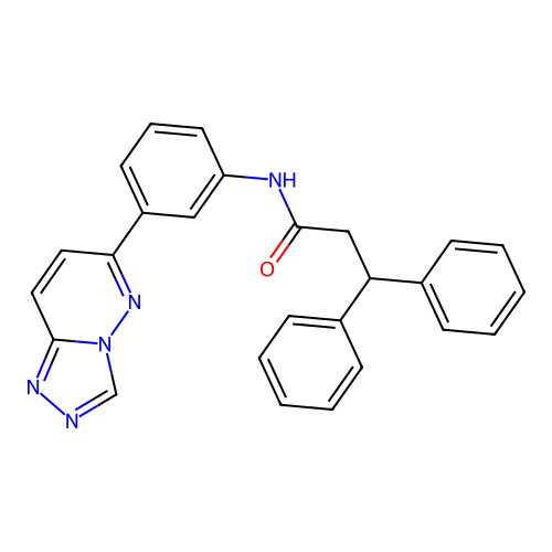 3,3-diphenyl-N-(3-{[1,2,4]triazolo[4,3-b]pyridazin-6-yl}phenyl)propanamide structure
