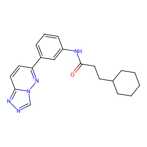 3-cyclohexyl-N-[3-([1,2,4]triazolo[4,3-b]pyridazin-6-yl)phenyl]propanamide structure