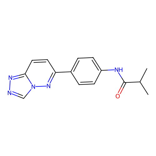 2-methyl-N-[4-([1,2,4]triazolo[4,3-b]pyridazin-6-yl)phenyl]propanamide structure