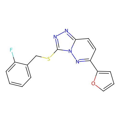 3-((2-Fluorobenzyl)thio)-6-(furan-2-yl)-[1,2,4]triazolo[4,3-b]pyridazine structure