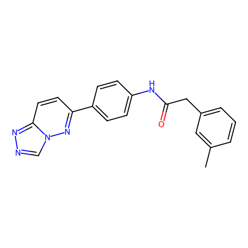 N-(4-([1,2,4]triazolo[4,3-b]pyridazin-6-yl)phenyl)-2-(m-tolyl)acetamide structure