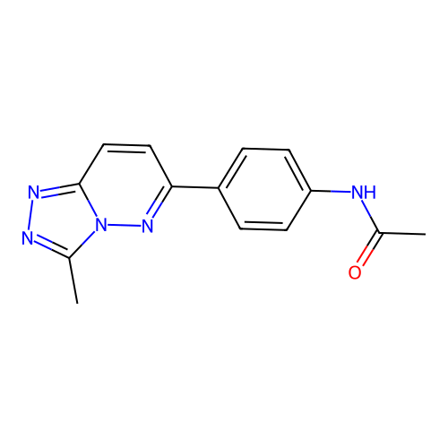 N-(4-(3-methyl-[1,2,4]triazolo[4,3-b]pyridazin-6-yl)phenyl)acetamide structure