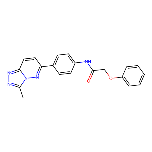 N-(4-{3-methyl-[1,2,4]triazolo[4,3-b]pyridazin-6-yl}phenyl)-2-phenoxyacetamide structure