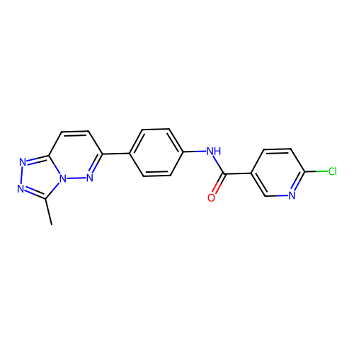 6-chloro-N-(4-(3-methyl-[1,2,4]triazolo[4,3-b]pyridazin-6-yl)phenyl)nicotinamide structure