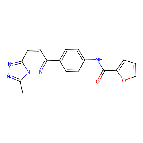 N-(4-(3-methyl-[1,2,4]triazolo[4,3-b]pyridazin-6-yl)phenyl)furan-2-carboxamide structure