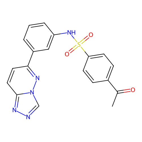 N-(3-([1,2,4]triazolo[4,3-b]pyridazin-6-yl)phenyl)-4-acetylbenzenesulfonamide structure