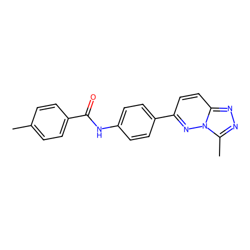 4-methyl-N-(4-(3-methyl-[1,2,4]triazolo[4,3-b]pyridazin-6-yl)phenyl)benzamide structure