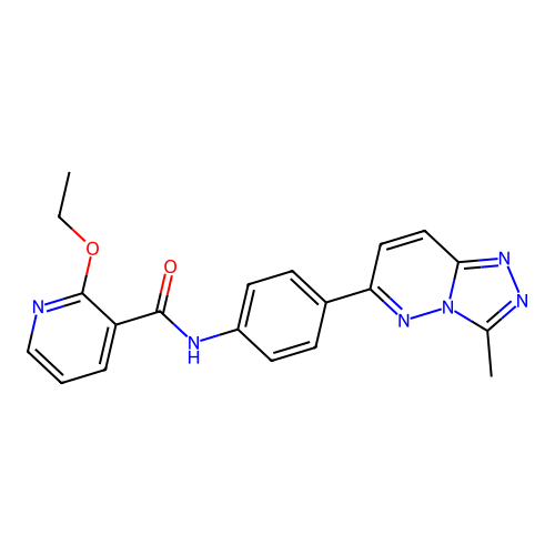 2-ethoxy-N-(4-(3-methyl-[1,2,4]triazolo[4,3-b]pyridazin-6-yl)phenyl)nicotinamide structure