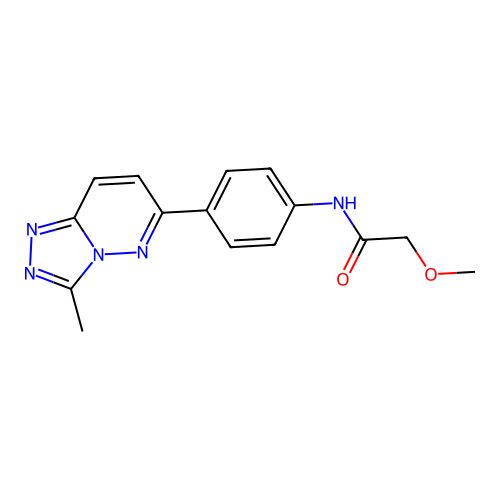 2-methoxy-N-(4-(3-methyl-[1,2,4]triazolo[4,3-b]pyridazin-6-yl)phenyl)acetamide structure