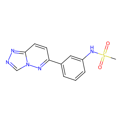 N-(3-([1,2,4]triazolo[4,3-b]pyridazin-6-yl)phenyl)methanesulfonamide structure