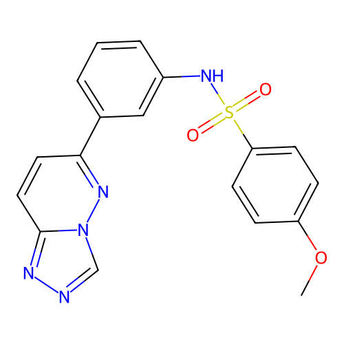 4-methoxy-N-[3-([1,2,4]triazolo[4,3-b]pyridazin-6-yl)phenyl]benzenesulfonamide structure