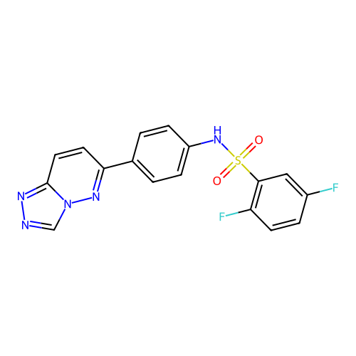 2,5-difluoro-N-(4-{[1,2,4]triazolo[4,3-b]pyridazin-6-yl}phenyl)benzene-1-sulfonamide structure