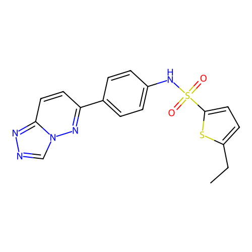 5-ethyl-N-(4-{[1,2,4]triazolo[4,3-b]pyridazin-6-yl}phenyl)thiophene-2-sulfonamide structure