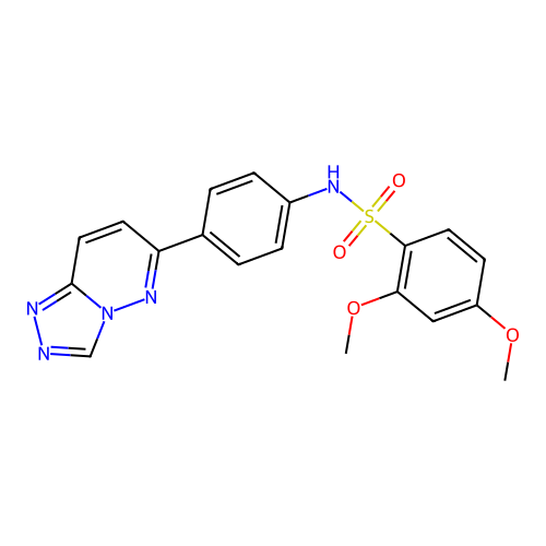 2,4-dimethoxy-N-(4-{[1,2,4]triazolo[4,3-b]pyridazin-6-yl}phenyl)benzene-1-sulfonamide structure