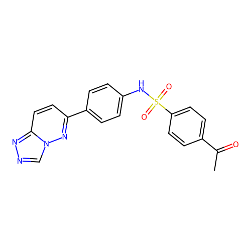 4-acetyl-N-[4-([1,2,4]triazolo[4,3-b]pyridazin-6-yl)phenyl]benzenesulfonamide structure