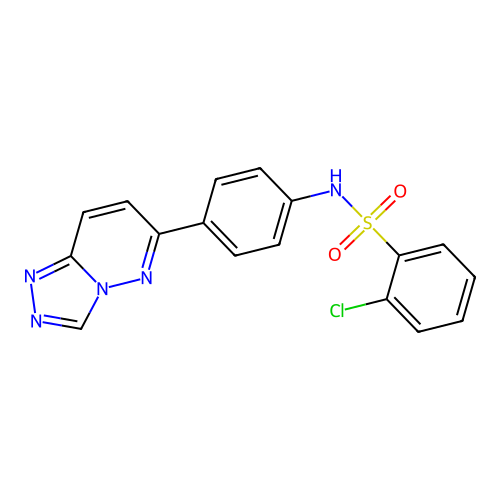 2-chloro-N-[4-([1,2,4]triazolo[4,3-b]pyridazin-6-yl)phenyl]benzenesulfonamide structure