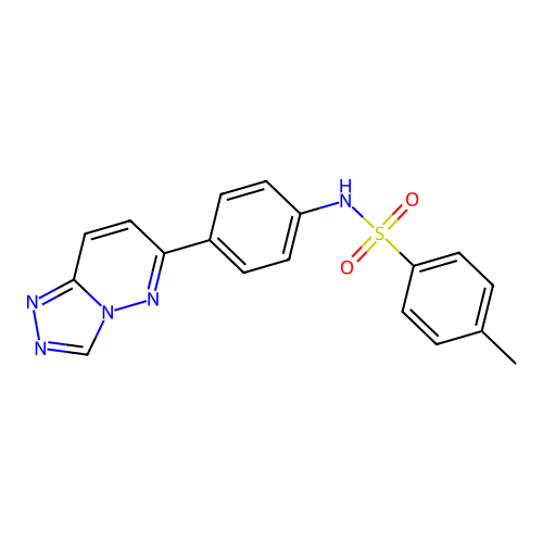 4-methyl-N-[4-([1,2,4]triazolo[4,3-b]pyridazin-6-yl)phenyl]benzenesulfonamide structure