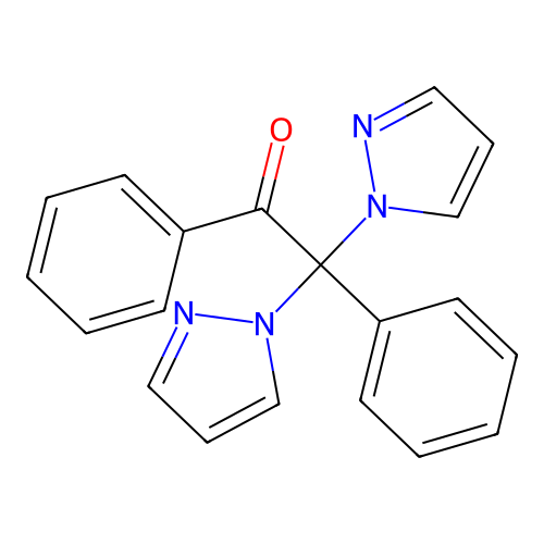 Ethanone, 1,2-diphenyl-2,2-di-1H-pyrazol-1-yl- structure