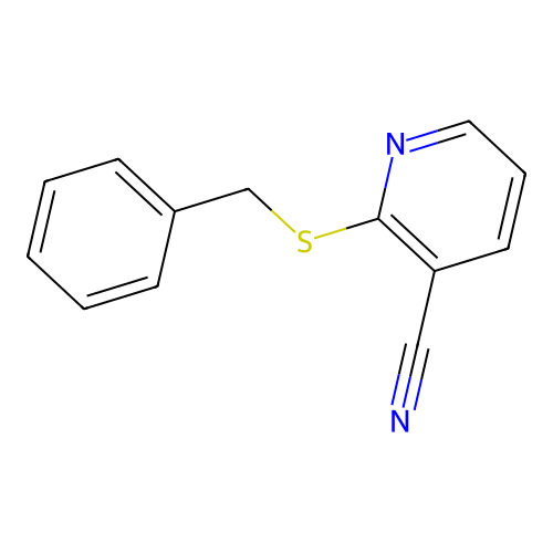 3-Pyridinecarbonitrile, 2-[(phenylmethyl)thio]- structure