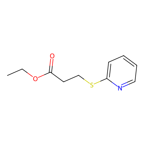Propanoic acid, 3-(2-pyridinylthio)-, ethyl ester structure
