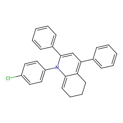 Quinoline, 1-(4-chlorophenyl)-1,5,6,7-tetrahydro-2,4-diphenyl- structure