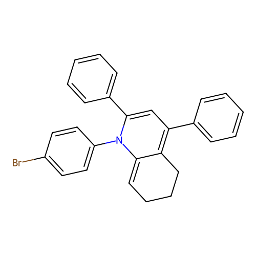 Quinoline, 1-(4-bromophenyl)-1,5,6,7-tetrahydro-2,4-diphenyl- structure