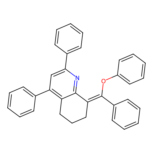 Quinoline, 5,6,7,8-tetrahydro-8-(phenoxyphenylmethylene)-2,4-diphenyl- structure
