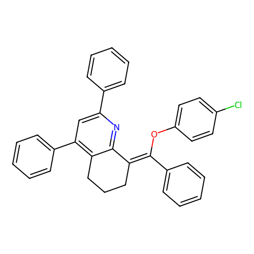 8-((4-Chlorophenoxy)(phenyl)methylene)-2,4-diphenyl-5,6,7,8-tetrahydroquinoline structure
