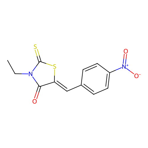 3-Ethyl-5-[(4-nitrophenyl)methylidene]-2-sulfanylidene-1,3-thiazolidin-4-one structure