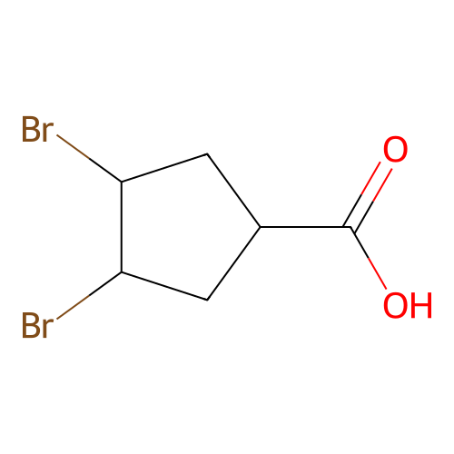 3,4-dibromocyclopentane-1-carboxylic Acid structure