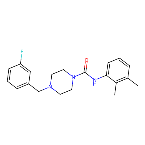 N-(2,3-dimethylphenyl)-4-[(3-fluorophenyl)methyl]piperazine-1-carboxamide structure