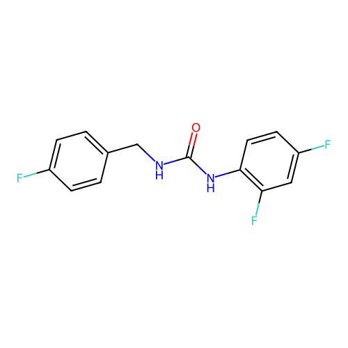 1-(2,4-Difluorophenyl)-3-[(4-fluorophenyl)methyl]urea structure