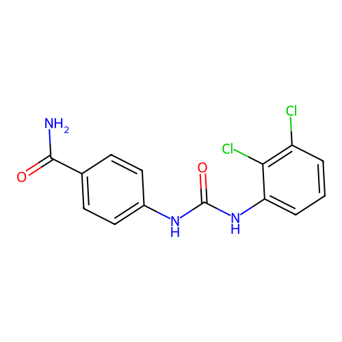 4-[(2,3-Dichlorophenyl)carbamoylamino]benzamide structure