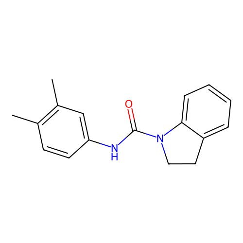 N-(3,4-dimethylphenyl)-1-indolinecarboxamide structure