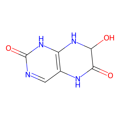 7-Hydroxy-1,5,7,8-tetrahydropteridine-2,6-dione structure