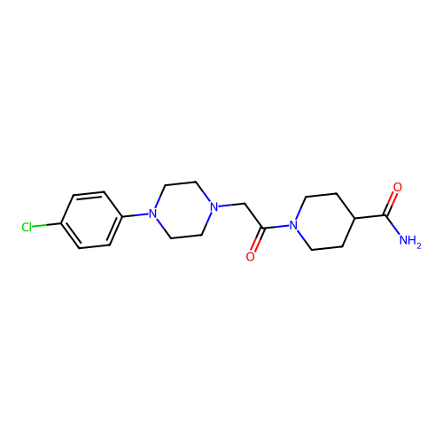 1-[2-[4-(4-Chlorophenyl)piperazin-1-yl]acetyl]piperidine-4-carboxamide structure