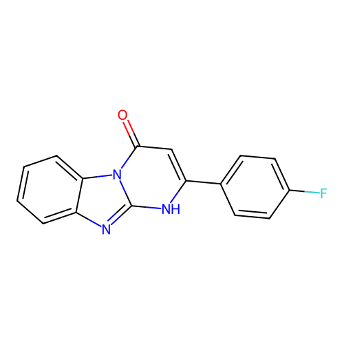 2-(4-fluorophenyl)pyrimido[1,2-a]benzimidazol-4(1H)-one structure