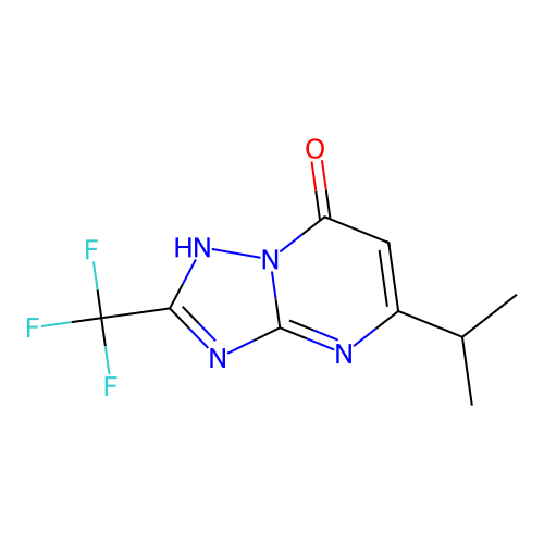 5-isopropyl-2-(trifluoromethyl)-[1,2,4]triazolo[1,5-a]pyrimidin-7(4H)-one structure