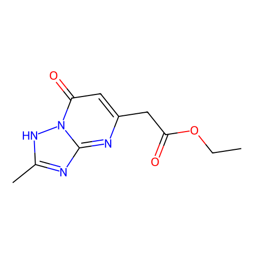 Ethyl (7-hydroxy-2-methyl[1,2,4]triazolo[1,5-a]pyrimidin-5-yl)acetate structure