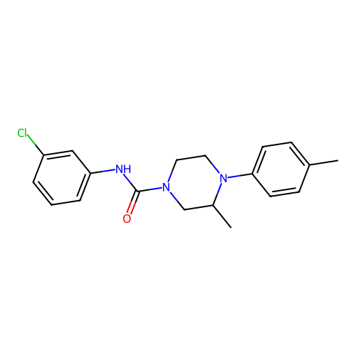 N-(3-chlorophenyl)-3-methyl-4-(4-methylphenyl)piperazine-1-carboxamide structure