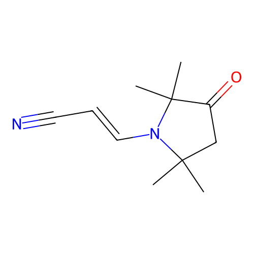 2-Propenenitrile, 3-(2,2,5,5-tetramethyl-3-oxo-1-pyrrolidinyl)-, (Z)- structure