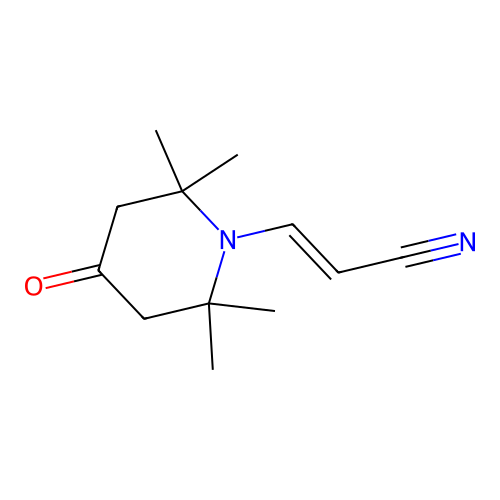 2-Propenenitrile, 3-(2,2,6,6-tetramethyl-4-oxo-1-piperidinyl)-, (Z)- structure