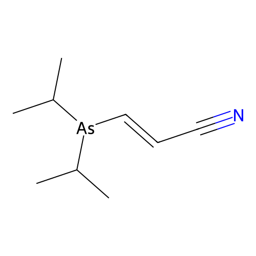 2-Propenenitrile, 3-[bis(1-methylethyl)arsino]-, (Z)- structure