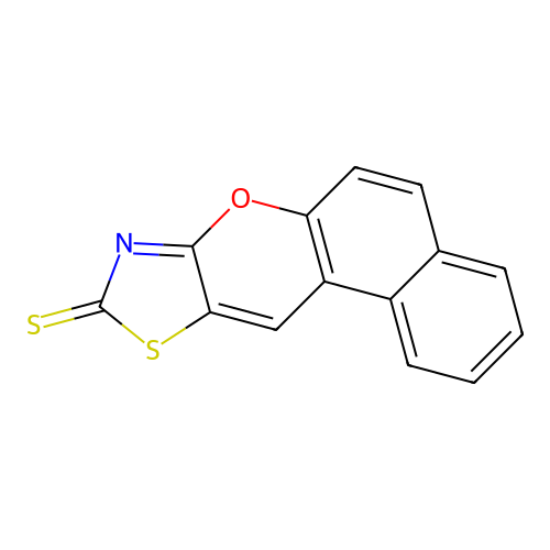 9H-benzo[5,6]chromeno[2,3-d]thiazole-9-thione structure