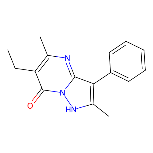 6-Ethyl-2,5-dimethyl-3-phenylpyrazolo[1,5-a]pyrimidin-7-ol structure