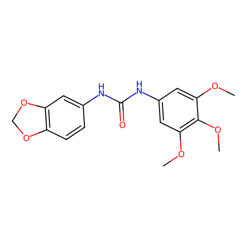 1-(1,3-Benzodioxol-5-yl)-3-(3,4,5-trimethoxyphenyl)urea structure