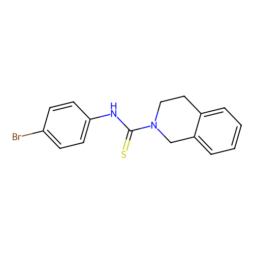 N-(4-bromophenyl)-3,4-dihydro-1H-isoquinoline-2-carbothioamide structure