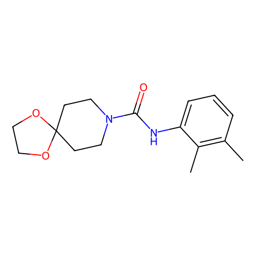 N-(2,3-dimethylphenyl)-1,4-dioxa-8-azaspiro[4.5]decane-8-carboxamide structure
