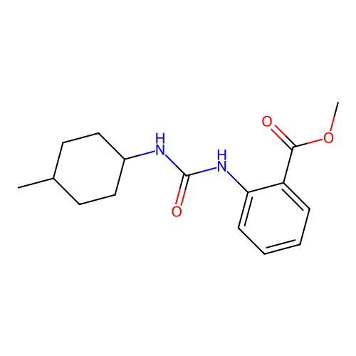 Methyl 2-({[(4-methylcyclohexyl)amino]carbonyl}amino)benzoate structure
