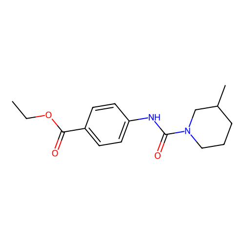 Ethyl 4-{[(3-methylpiperidin-1-yl)carbonyl]amino}benzoate structure
